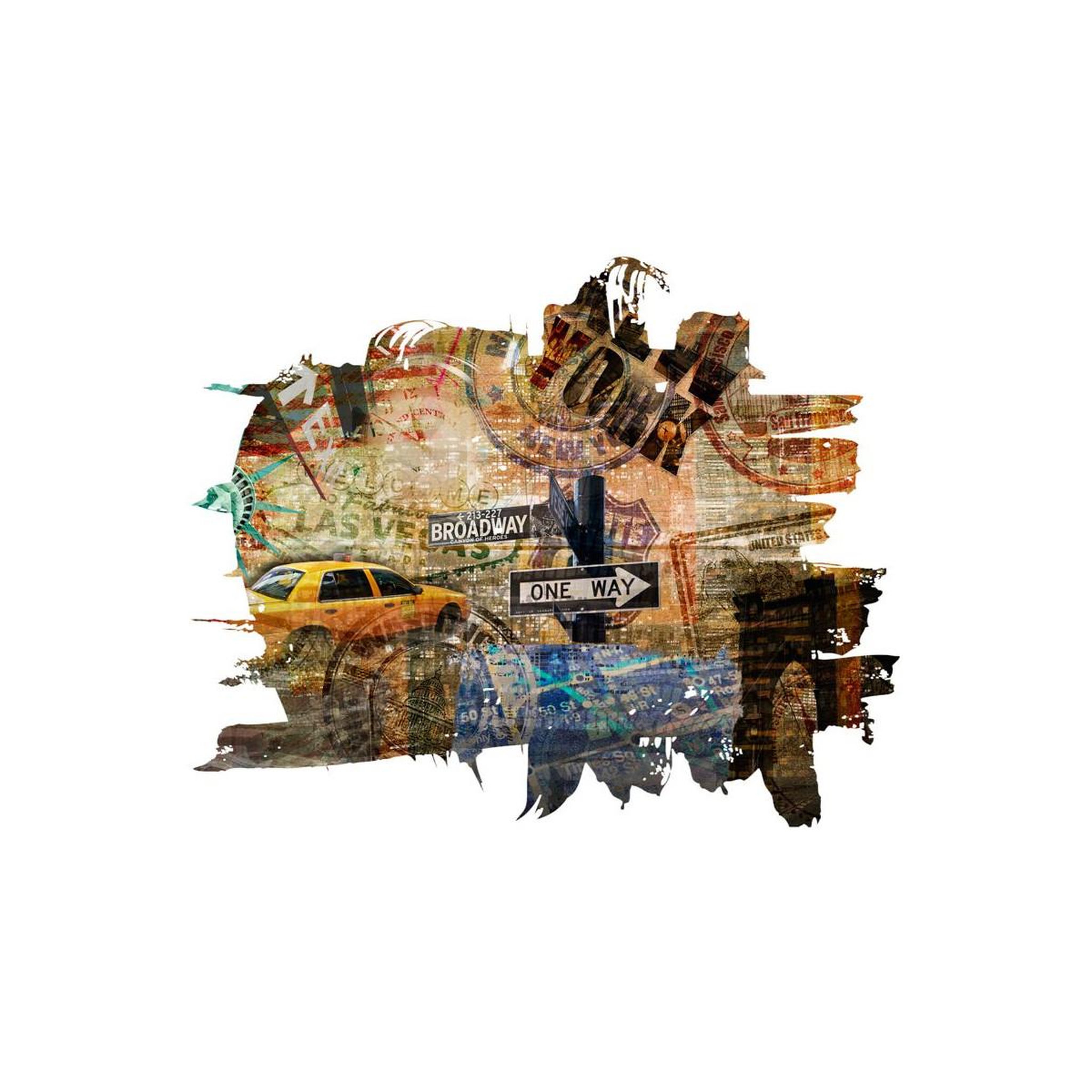 Voir la diapositive 2 : Paris Prix Papier Peint  New York Collage