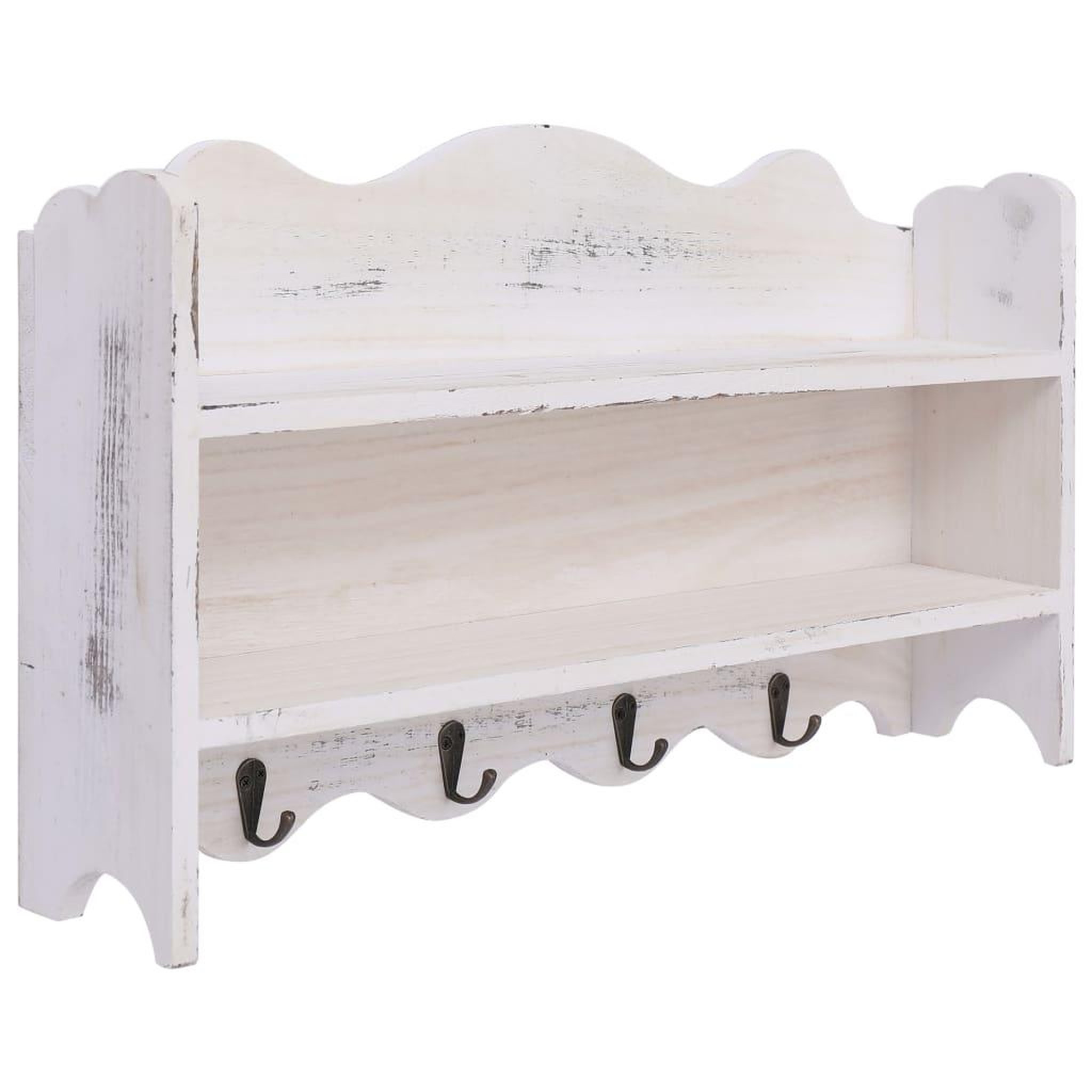 Voir la diapositive 1 : VIDAXL Porte-manteau mural Blanc 50x10x30 cm Bois