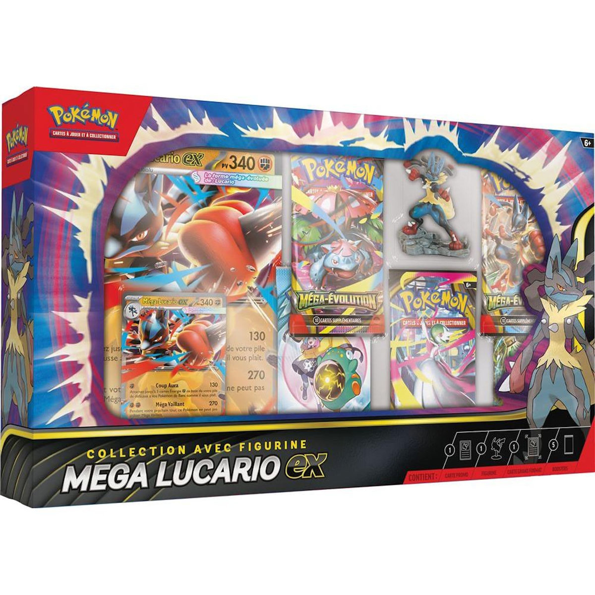 Pokemon Coffret premium Pokémon Cartes à collectioner et Figurine Mega Lucario ex