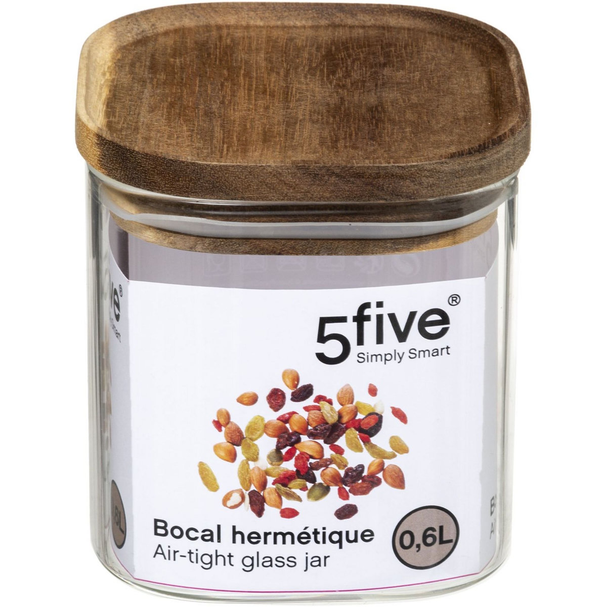  BOCAL VER+ACA CARRE 0,6L HERME 