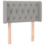Voir la diapositive 2 : VIDAXL Tete de lit avec oreilles Gris clair 83x16x78/88 cm Tissu