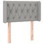 Voir la diapositive 2 : VIDAXL Tete de lit avec oreilles Gris clair 83x16x78/88 cm Tissu