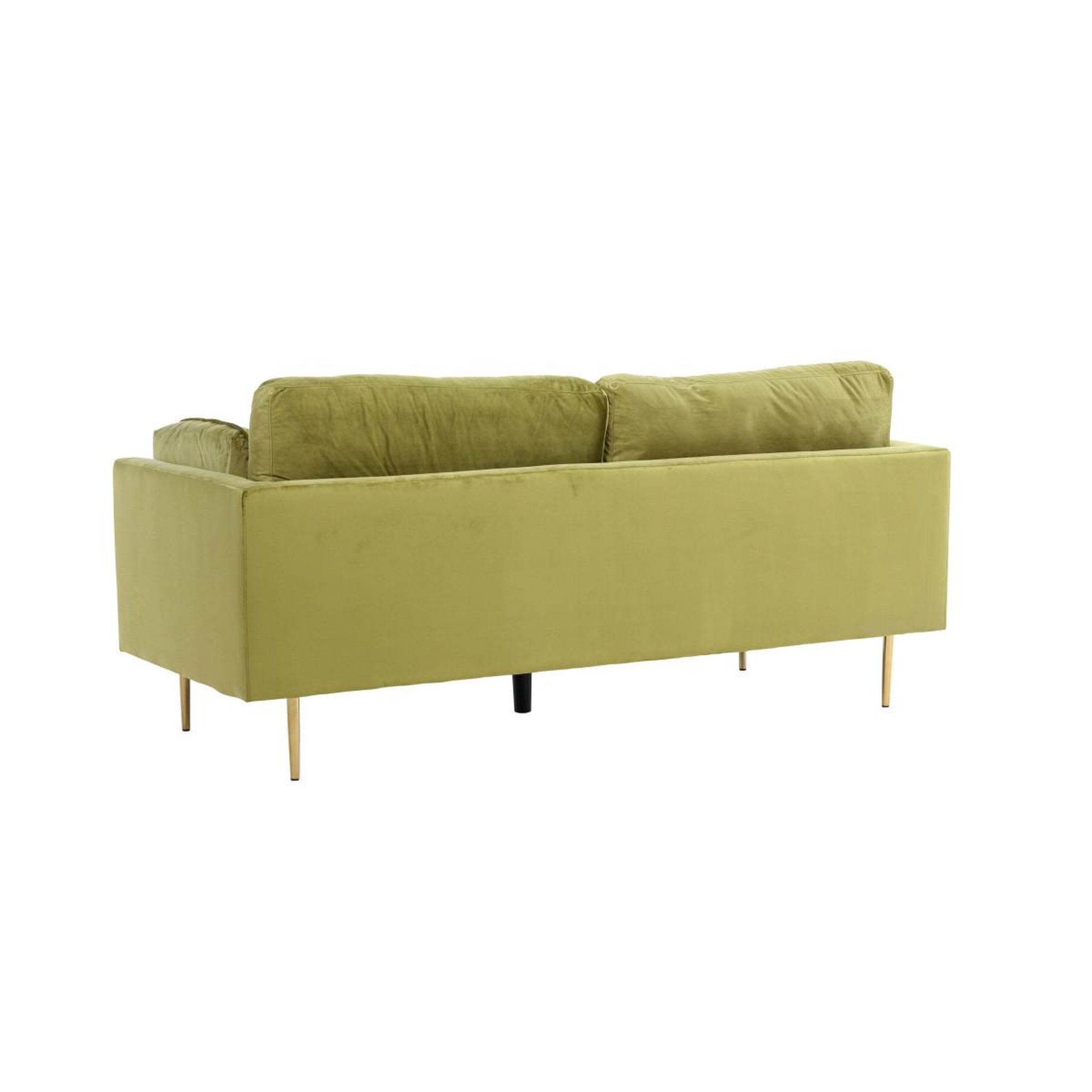 Voir la diapositive 5 : Paris Prix Canapé 3 places en velours  boom  203cm vert & or