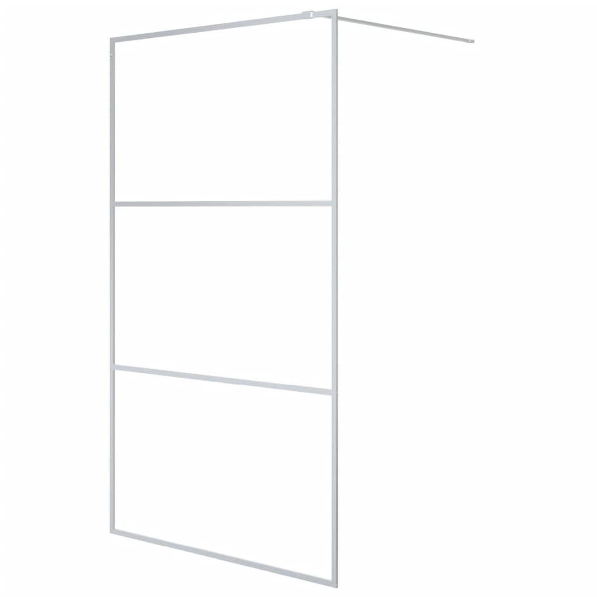 Voir la diapositive 2 : VIDAXL Paroi de douche Argente 115x195 cm Verre ESG transparent