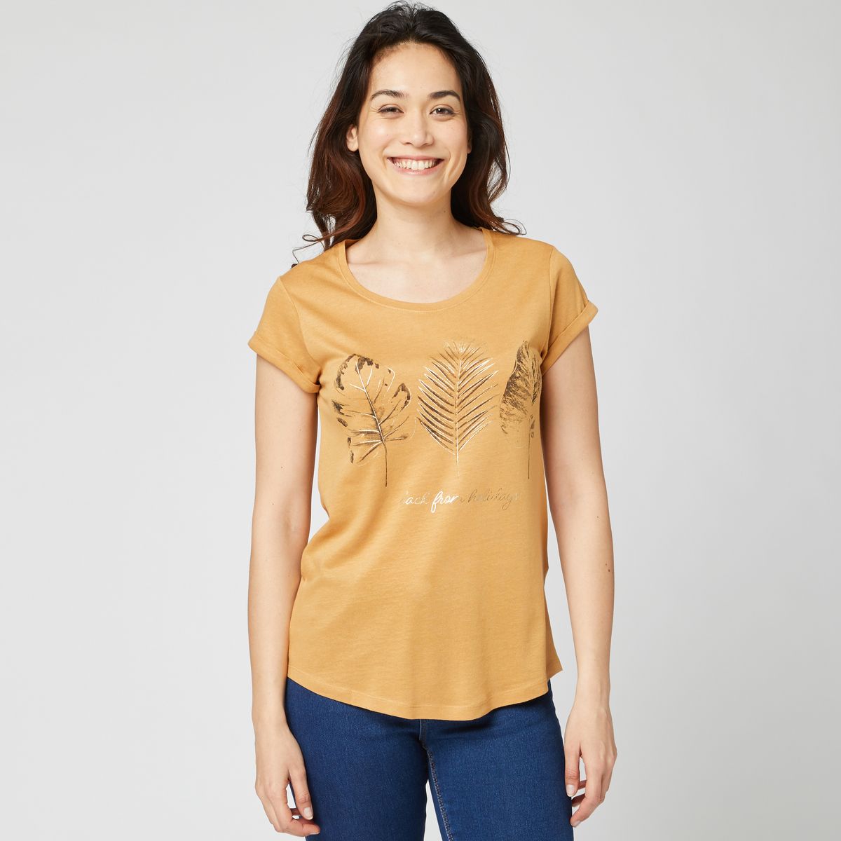 IN EXTENSO T-shirt manches courtes beige femme