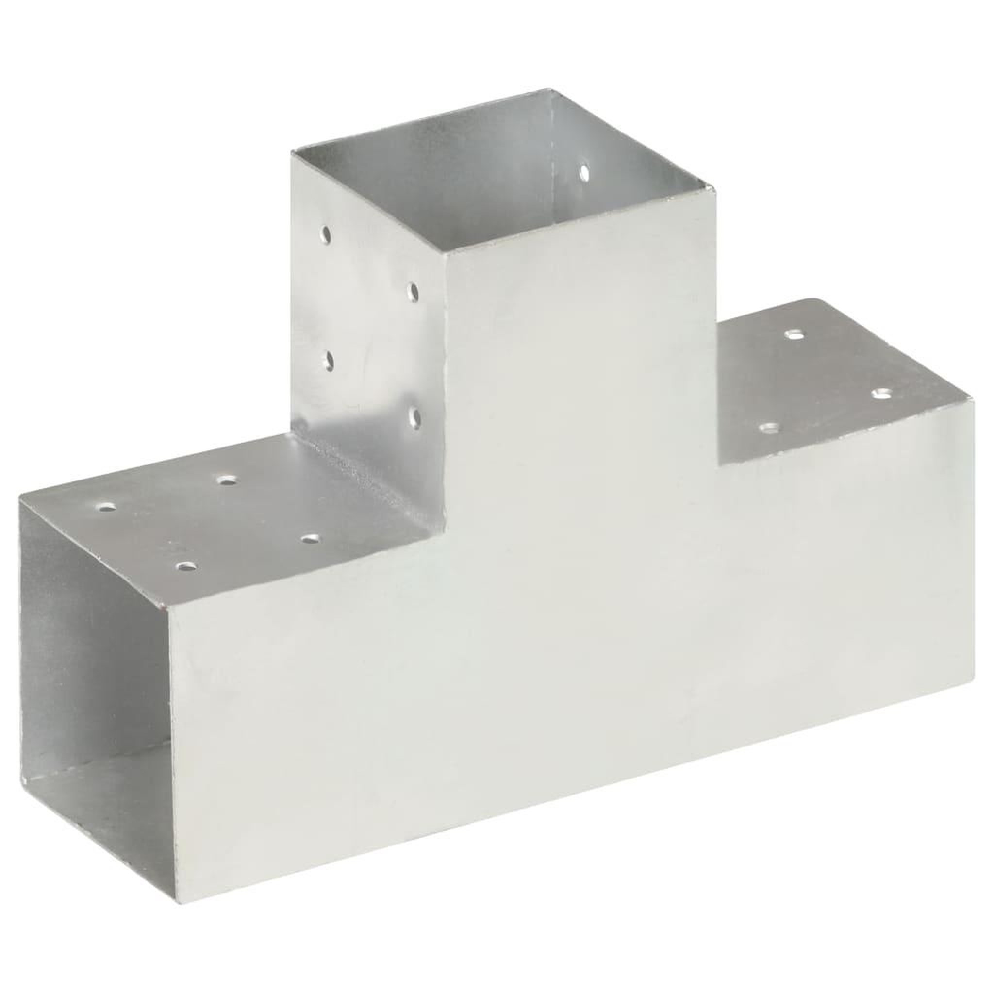 VIDAXL Connecteur de poteau Forme en T Metal galvanise 101x101 mm