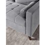 Voir la diapositive 5 : BEST MOBILIER Polar - canapé d'angle réversible convertible - en velours au design scandinave - 4 places