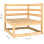 Voir la diapositive 6 : VIDAXL Canape d'angle de jardin bois de pin massif