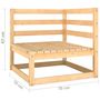 Voir la diapositive 6 : VIDAXL Canape d'angle de jardin bois de pin massif