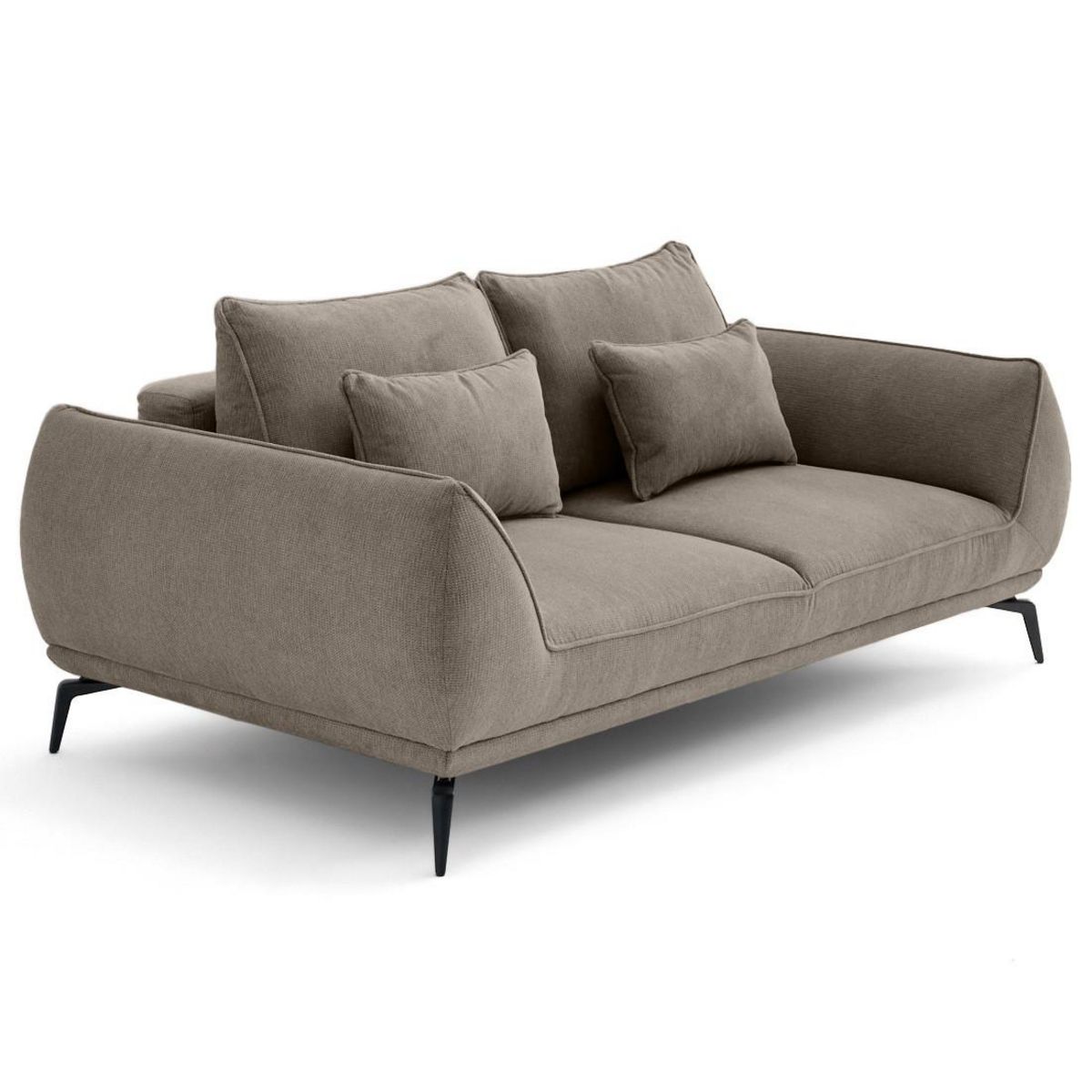 LISA DESIGN Arica - canapé droit 2 places en tissu texturé