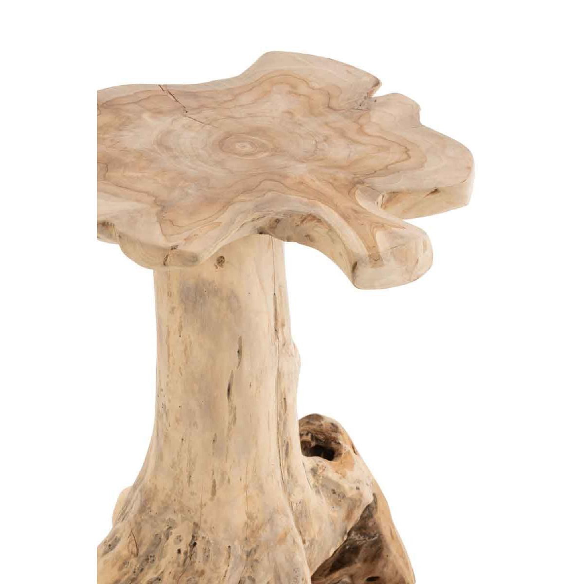 Voir la diapositive 3 : J-LINE Table d'appoint en bois de teck  amy  65cm naturel