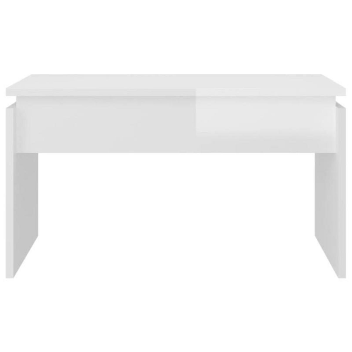 VIDAXL Table basse blanc brillant 68x50x38 cm bois d ingénierie