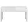 Voir la diapositive 5 : VIDAXL Table basse blanc brillant 68x50x38 cm bois d ingénierie