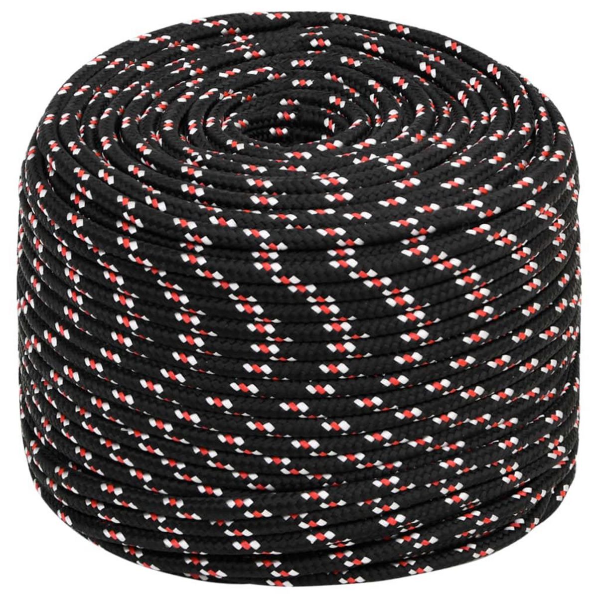 VIDAXL Corde de bateau Noir 8 mm 250 m Polypropylene