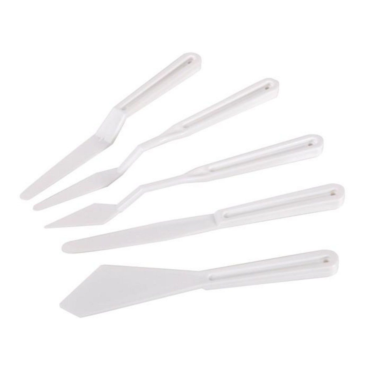 Paris Prix Lot de 5 Couteaux à Peindre  Set  20cm Blanc