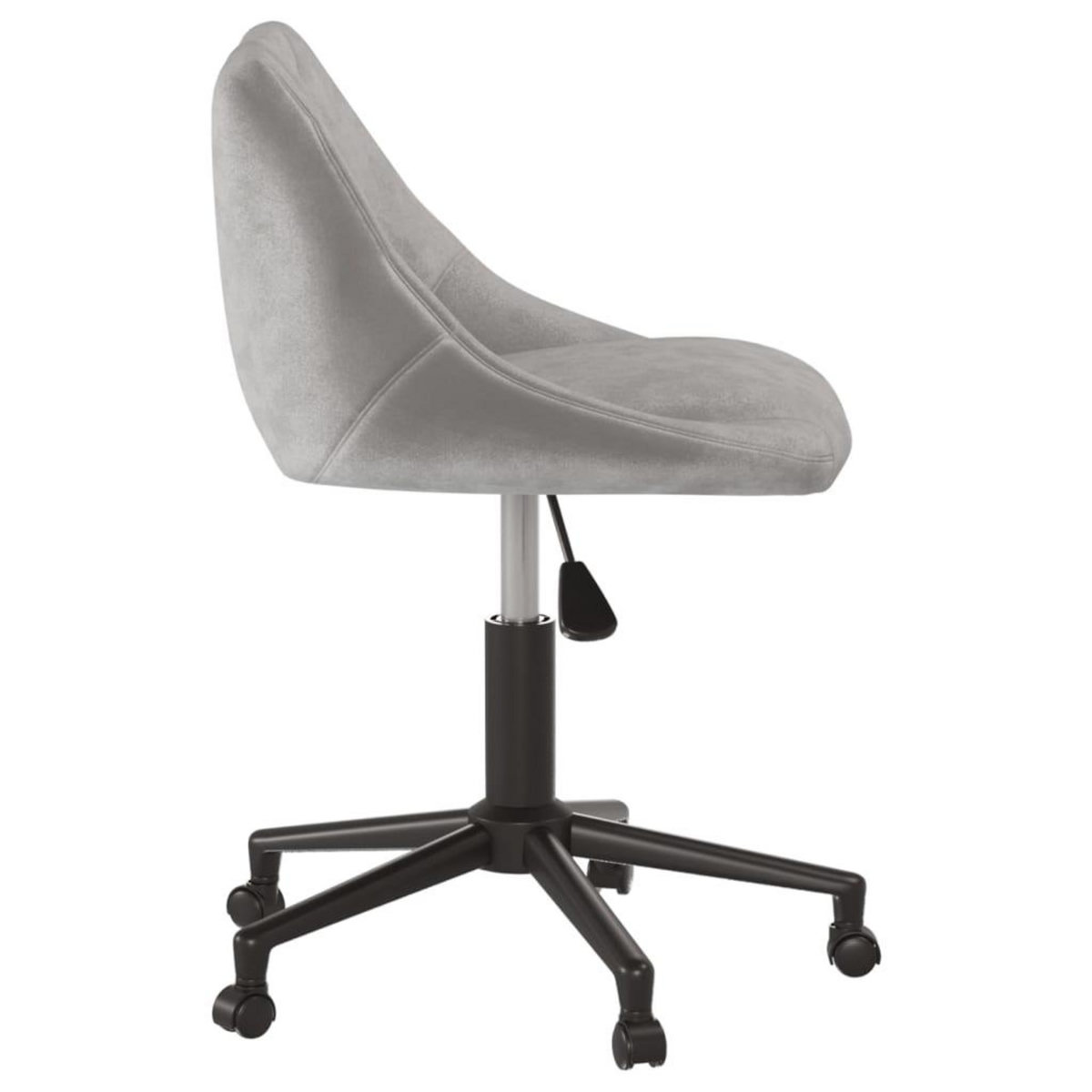 VIDAXL Chaise pivotante de bureau Gris clair Velours