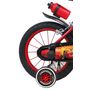 Voir la diapositive 2 : Disney Cars Vélo enfant - Modèle 14'' Cars pour enfant de 95/110 cm avec stabilisateurs - Plaque décorative avant - Porte bidon - 2 freins et pneus gonflables