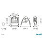 Voir la diapositive 7 : BREVI Transat balancelle musical Brilly Love natural