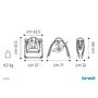 Voir la diapositive 7 : BREVI Transat balancelle musical Brilly Love natural