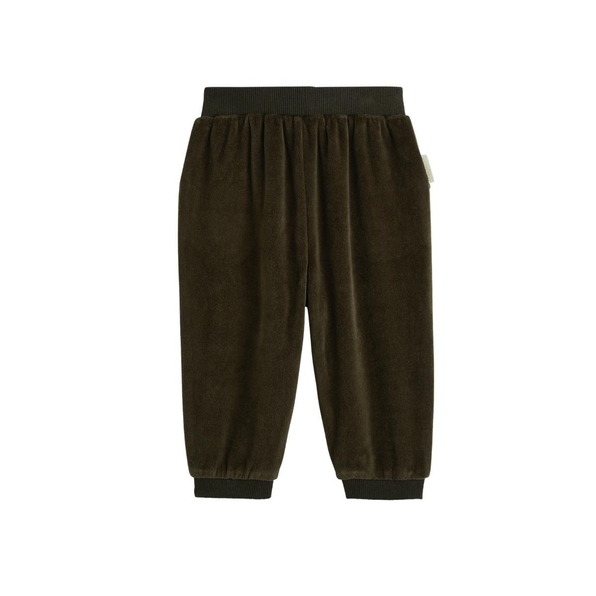 Voir la diapositive 2 : PETIT BEGUIN Pantalon bébé en velours ginkgo