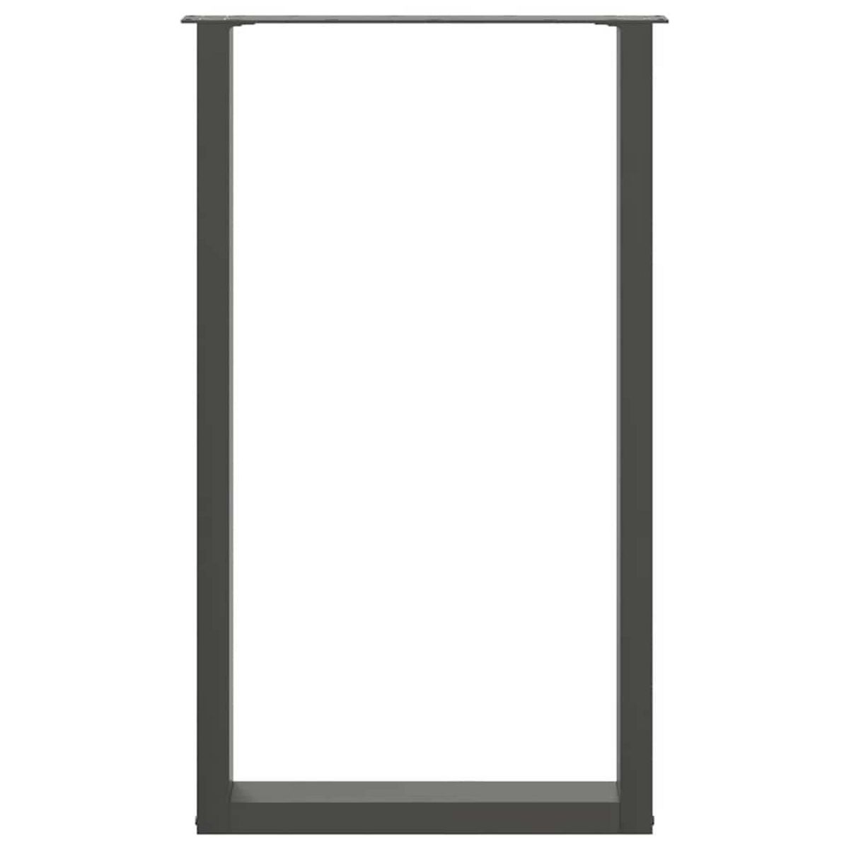 VIDAXL Pieds de table basse forme de U 2 pcs anthracite 60x(100-101)cm