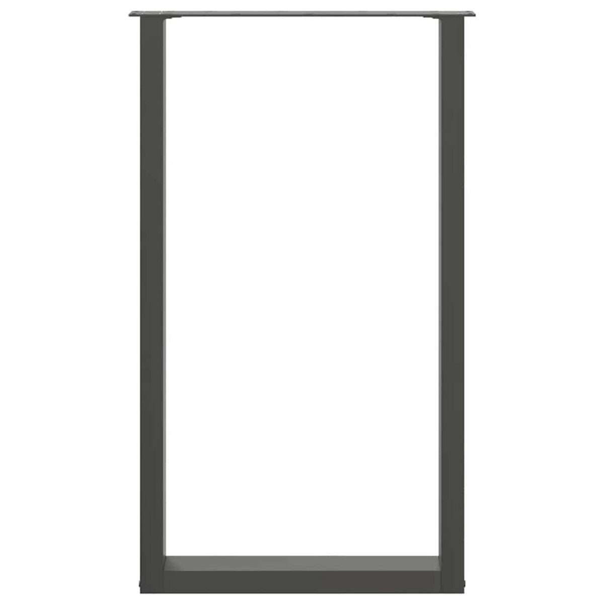 VIDAXL Pieds de table basse forme de U 2 pcs anthracite 60x(100-101)cm