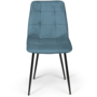 Voir la diapositive 3 : ID MARKET Lot de 4 chaises MILA en velours mix color pastel bleu, gris clair, gris foncé, rose
