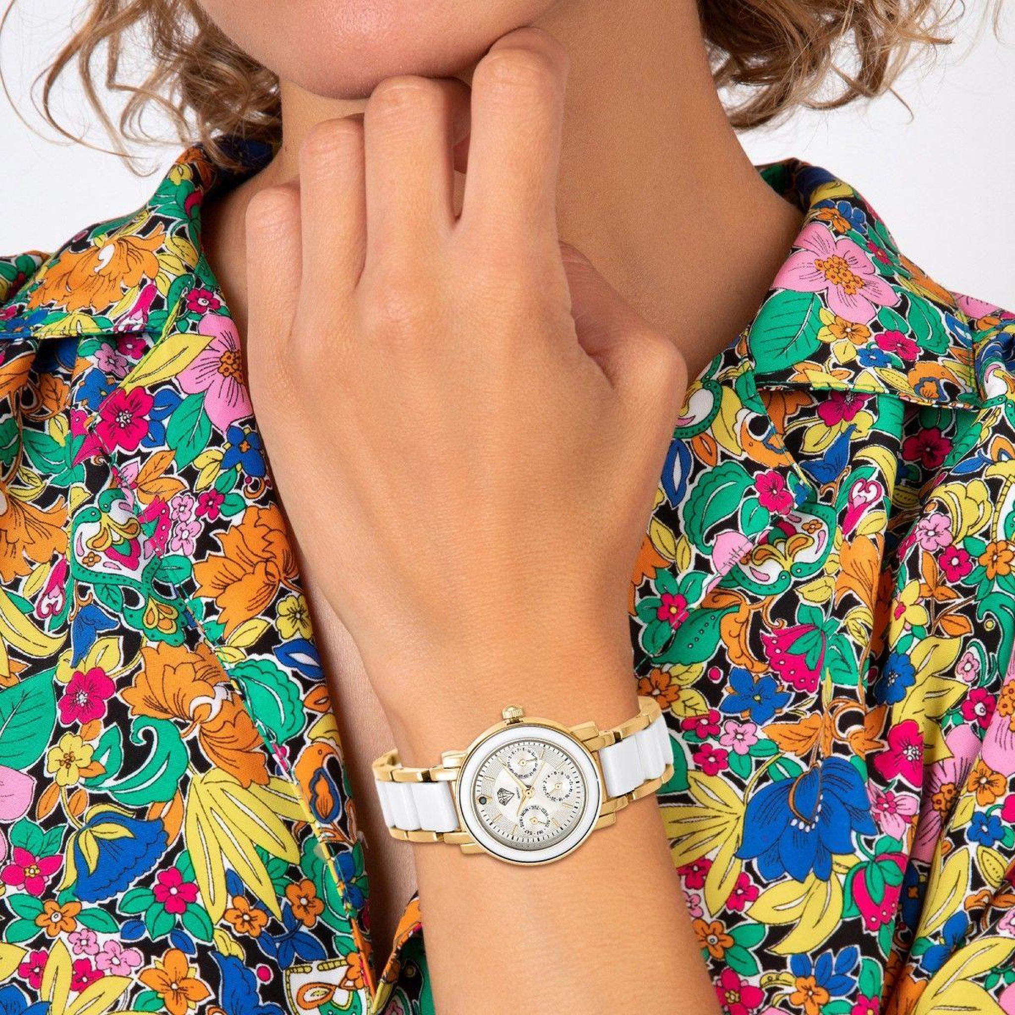 Voir la diapositive 2 : SC CRYSTAL Montre Lila SC Crystal ornée d'un véritable diamant noir