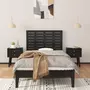 VIDAXL Tete de lit murale Noir 96x3x63 cm Bois massif de pin