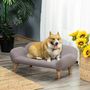 Voir la diapositive 2 : PAWHUT Canapé chien lit pour chien design scandinave déhoussable dim. 72L x 44l x 31H cm pieds bois tissu polyester gris