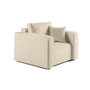 Voir la diapositive 1 : BEST MOBILIER Topaze - fauteuil - en tissu velours relief