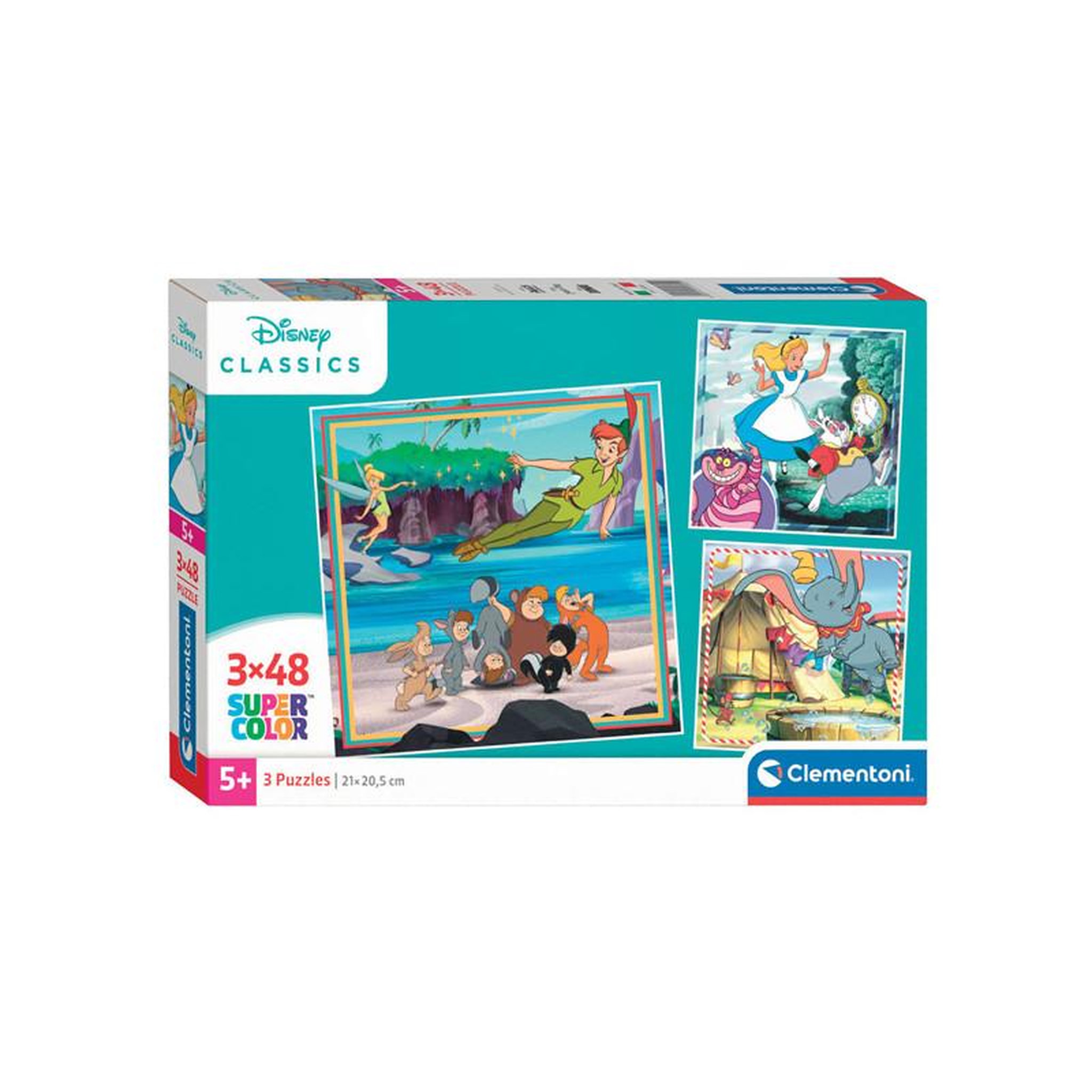 CLEMENTONI Clementoni Jigsaw Puzzle Super Color Square Disney Classics, 3 25302