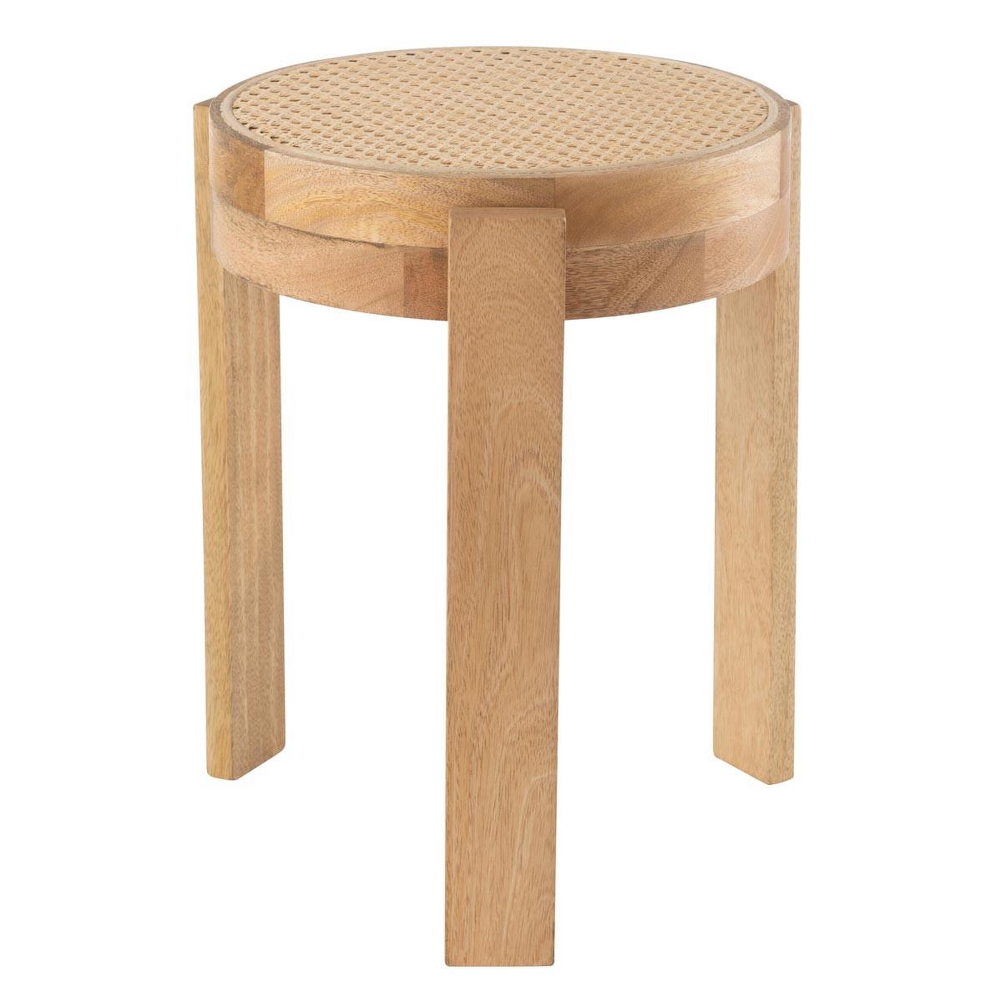J-LINE Tabouret rond en bois  pune  44cm naturel