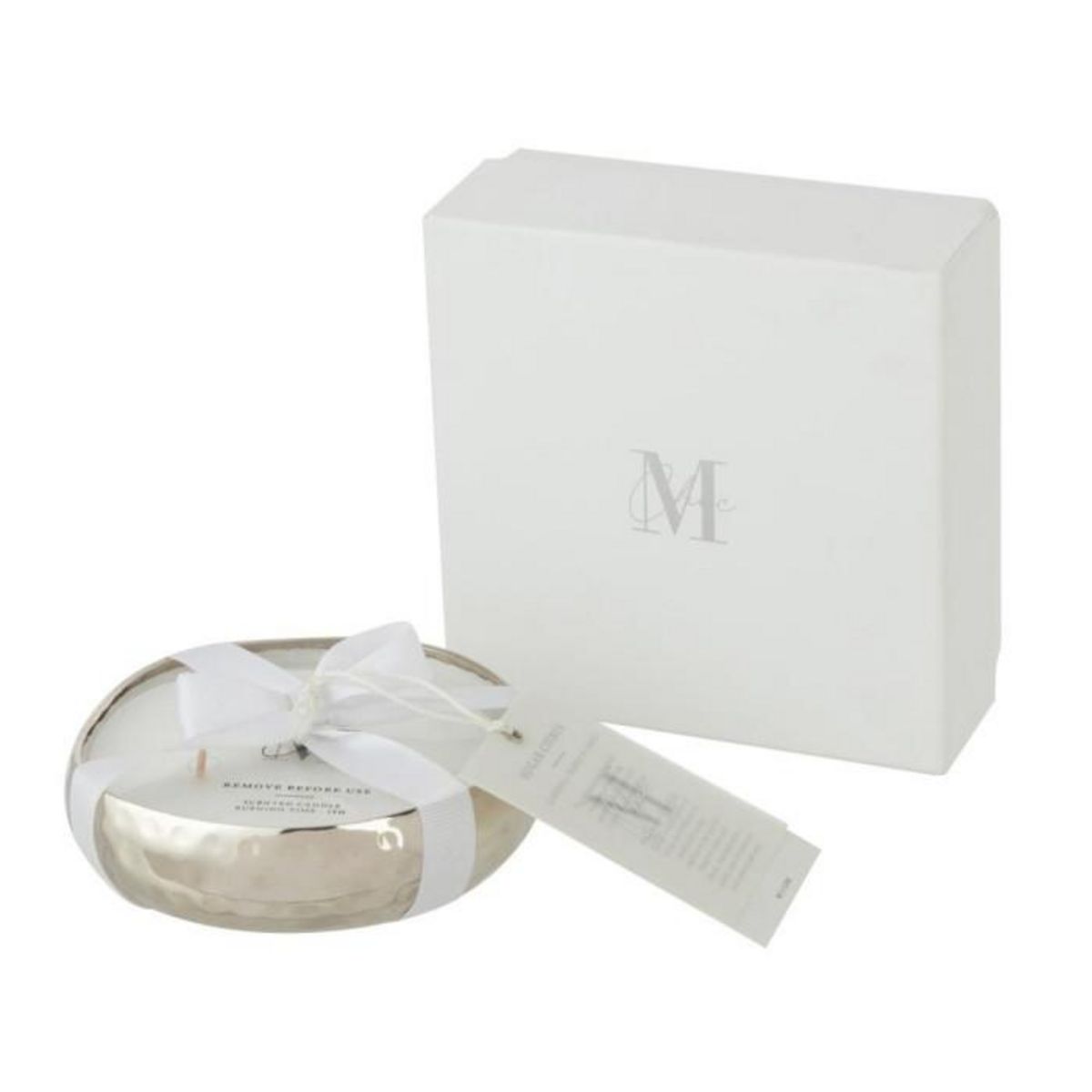 Paris Prix Bougie Parfumée Déco  Livia  19cm Oud Amber Argent