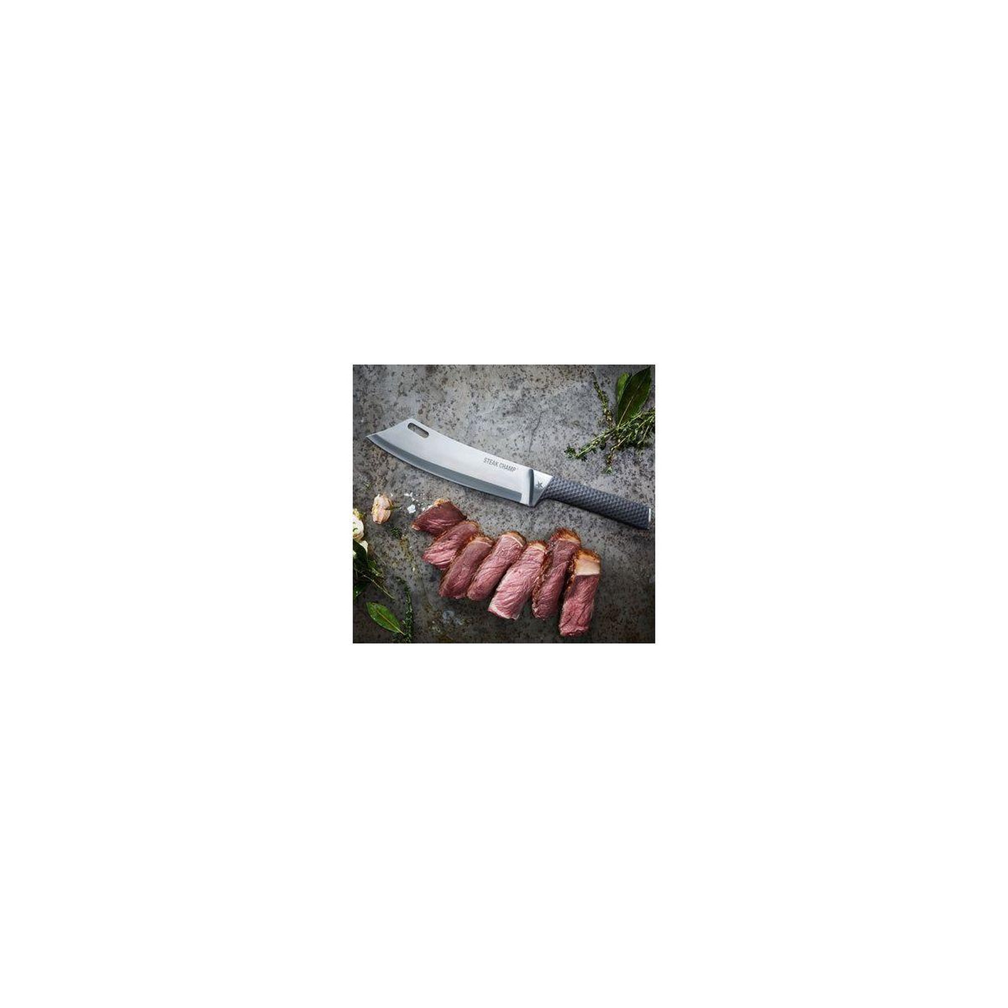 Voir la diapositive 4 : STEAK CHAMP Couteau chef BBQ pro