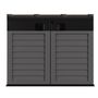 Voir la diapositive 4 : INTEC Cache Poubelles 2 portes Gris - Tri sélectif Extérieur - Abri Poubelle Design pour Terrasse et Jardin 1500L INTEC