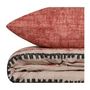 Voir la diapositive 6 : GENERIQUE Parure de lit - 129CTN62802 - 1 housse de couette 220 x 240 cm + 2 taies d'oreiller 60 x 60 cm - 100% coton ranforcé - Rouge
