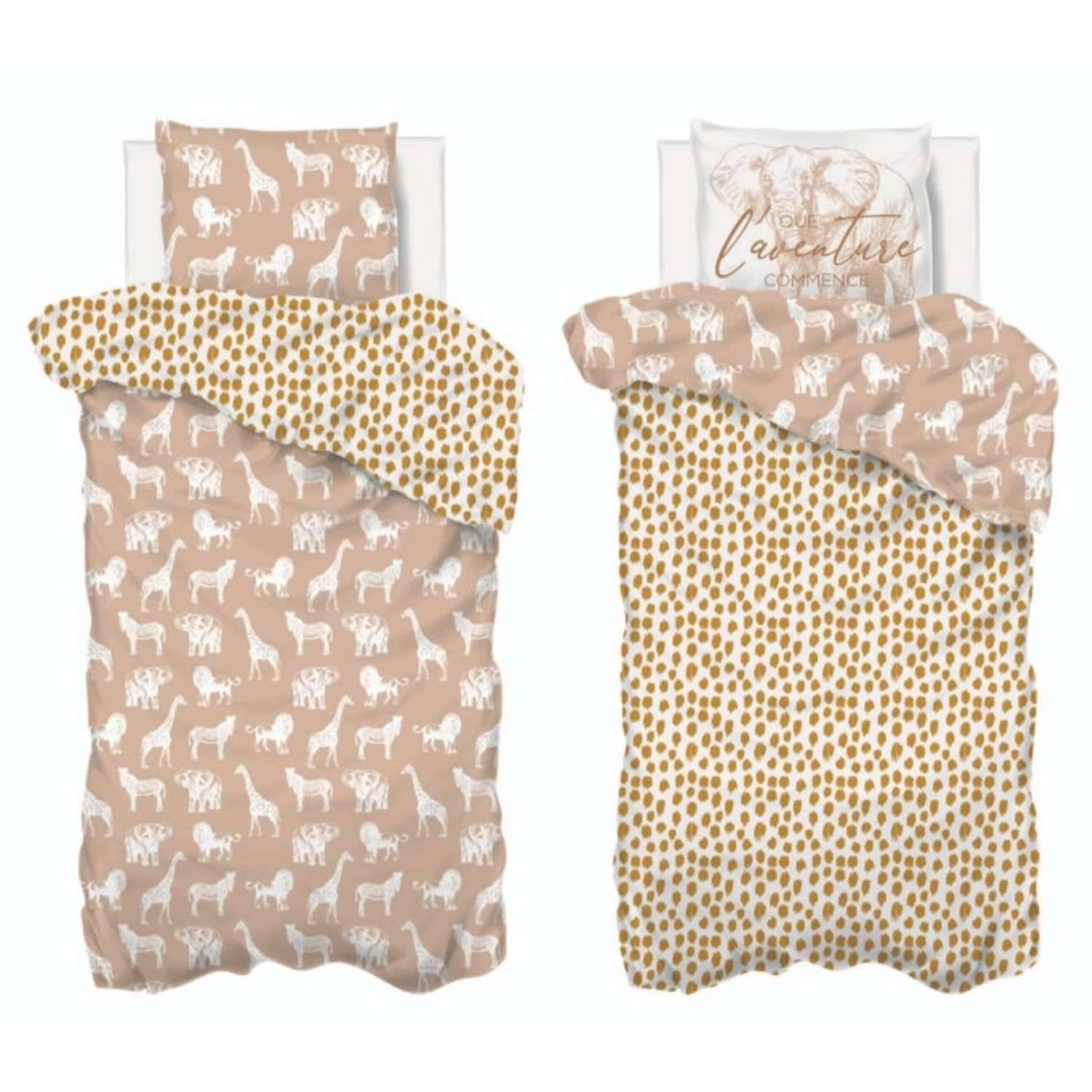 Atmosphera Kids Parure de lit enfant Savane - 100% coton 57 fils - 140 x 200 cm