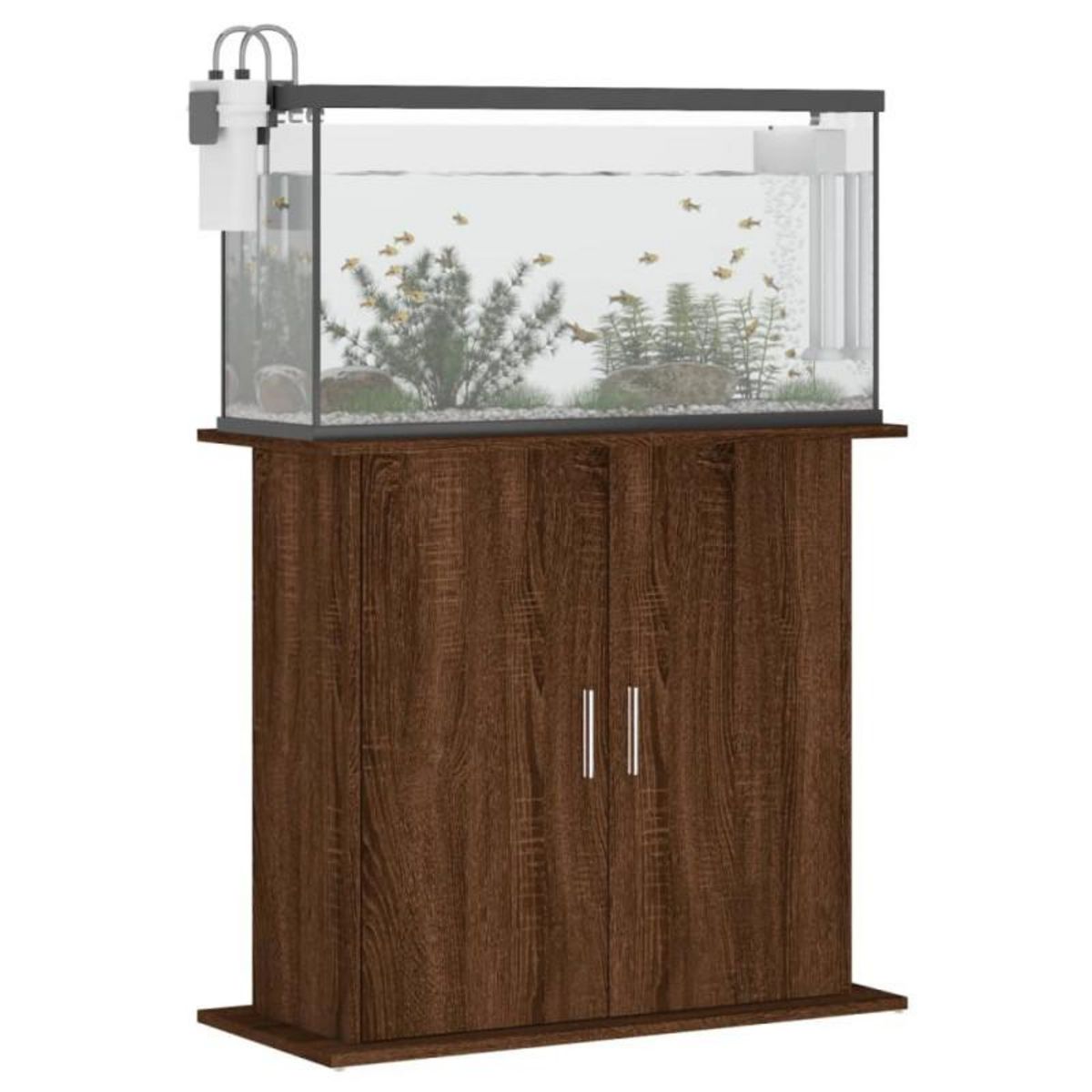 VIDAXL Support pour aquarium chêne marron 81x36x73cm bois d ingénierie
