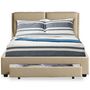 Voir la diapositive 4 : Paris Prix Lit Adulte avec Tiroir  Mariam  140x190cm Beige