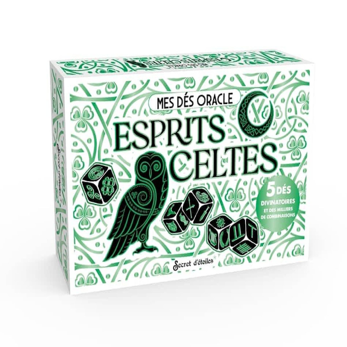 MES DES ORACLES ESPRITS CELTES. COFFRET AVEC 1 LIVRET ET 5 DES, MacCorvus Alexandra