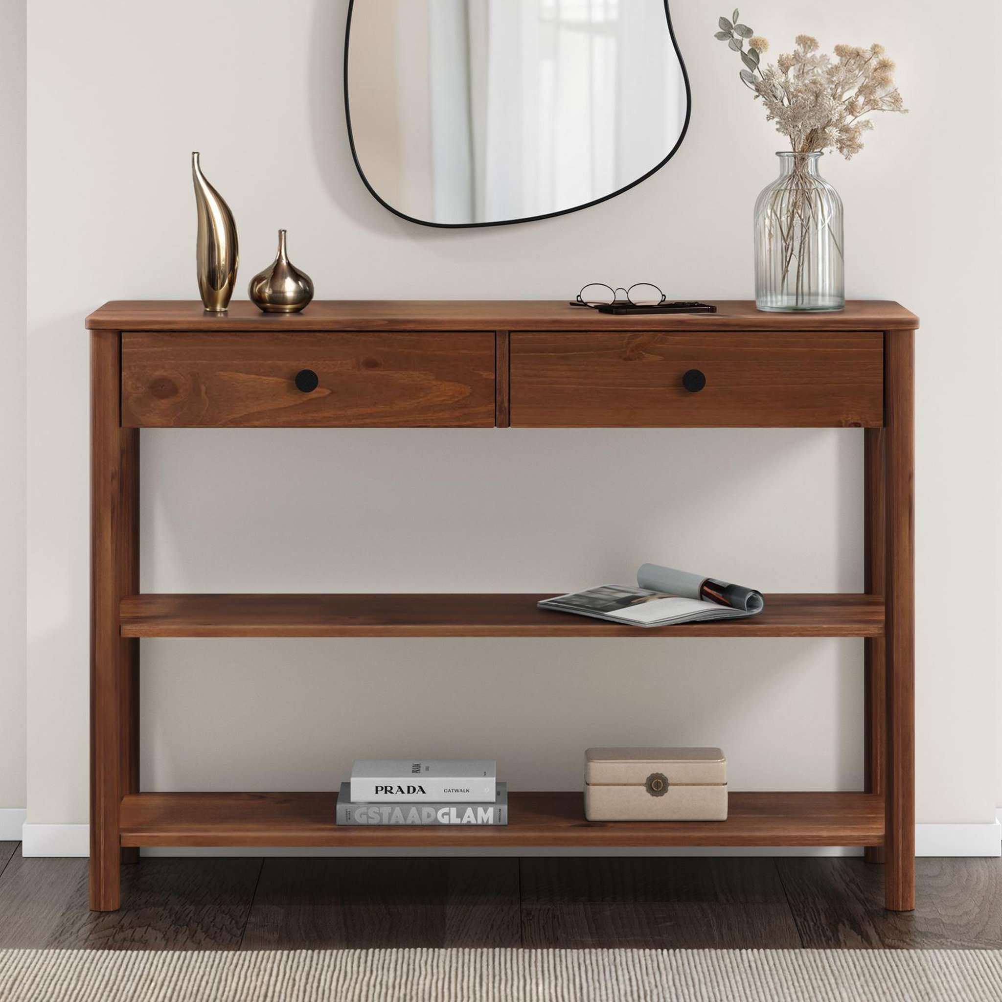 Voir la diapositive 2 : IDIMEX Table console d'entrée APOANA L 110 cm en bois
