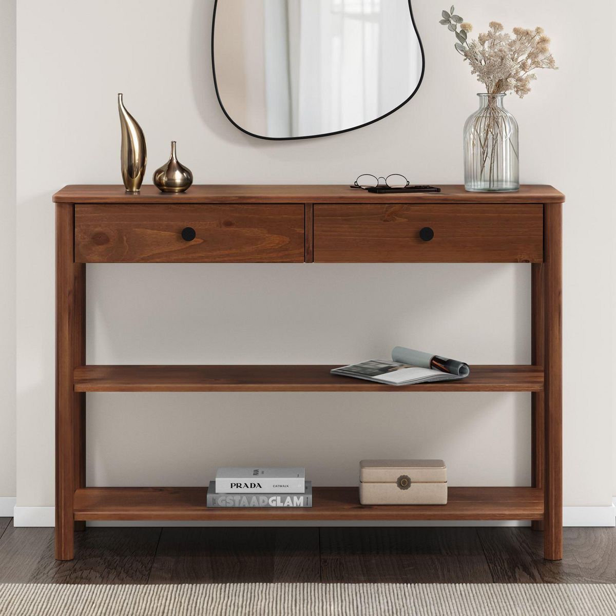 IDIMEX Table console d'entrée APOANA L 110 cm en bois