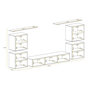 Voir la diapositive 4 : Paris Prix Meuble TV Mural Design  Switch XIV  320cm Blanc & Gris