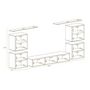 Voir la diapositive 4 : Paris Prix Meuble TV Mural Design  Switch XIV  320cm Blanc & Gris