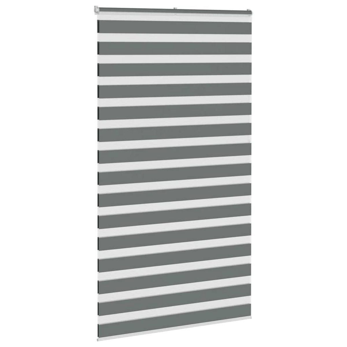 VIDAXL Store zebre gris fonce largeur du tissu 115,9 cm polyester