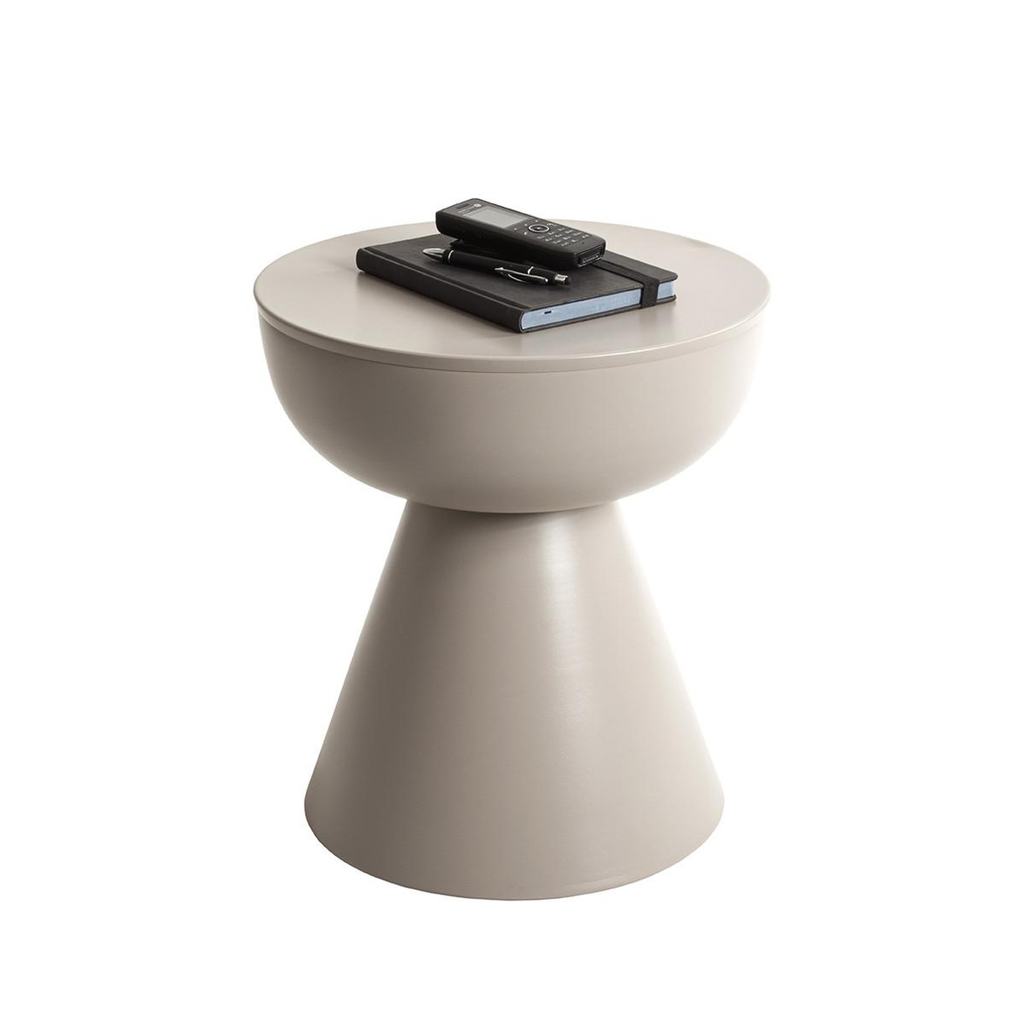 Voir la diapositive 2 : Paris Prix Table d'appoint en métal  merlin  45cm beige gris