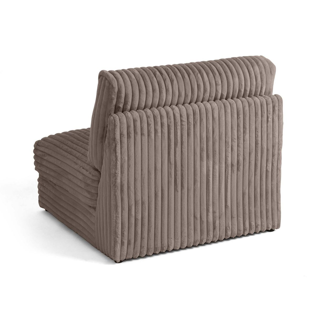 LISA DESIGN Jasper - module d'assise - en fausse fourrure côtelée