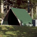 VIDAXL Tente de camping en forme de A 2 personne vert imperméable