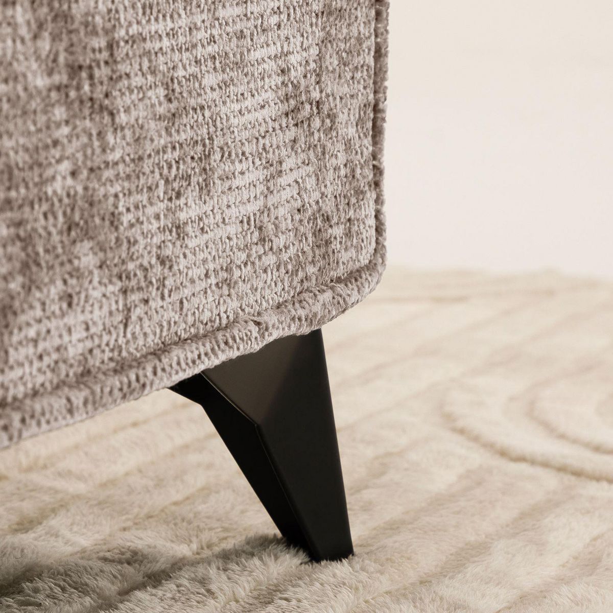 IDIMEX Lit double LEVERDA 140 x 190 cm, revêtement en tissu